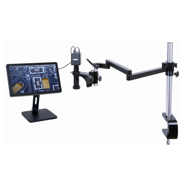 Insize flexible arm auto focus digital microscope (with display, with desktop clamp) ,20x~123x