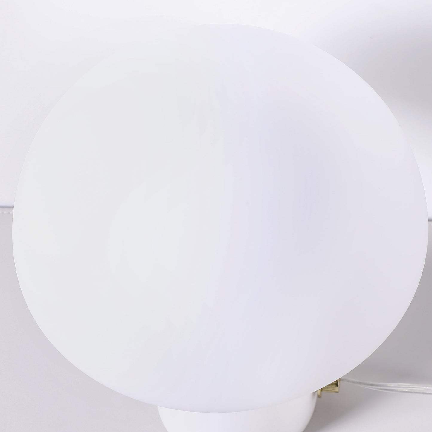Novelty Glass Mushroom Lamp, Off-White Matte, 12" H, Plug-In