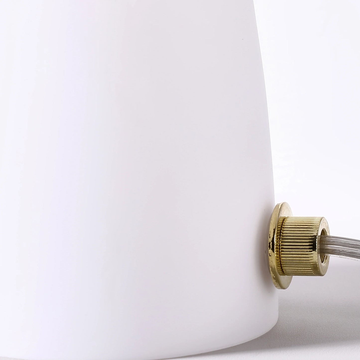 Novelty Glass Mushroom Lamp, Off-White Matte, 12" H, Plug-In