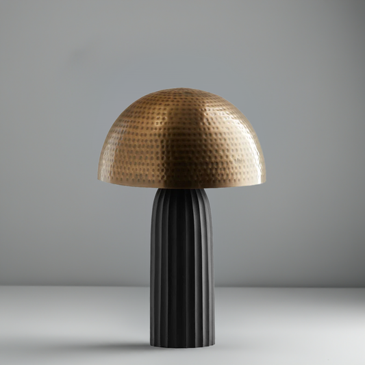 Brass Two Tone Mushroom Lamp